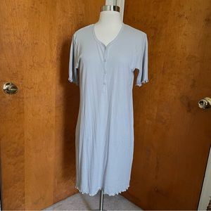 AllegriaWear Grey Nightgown Medium M Allegria Wear Gray Supima Cotton